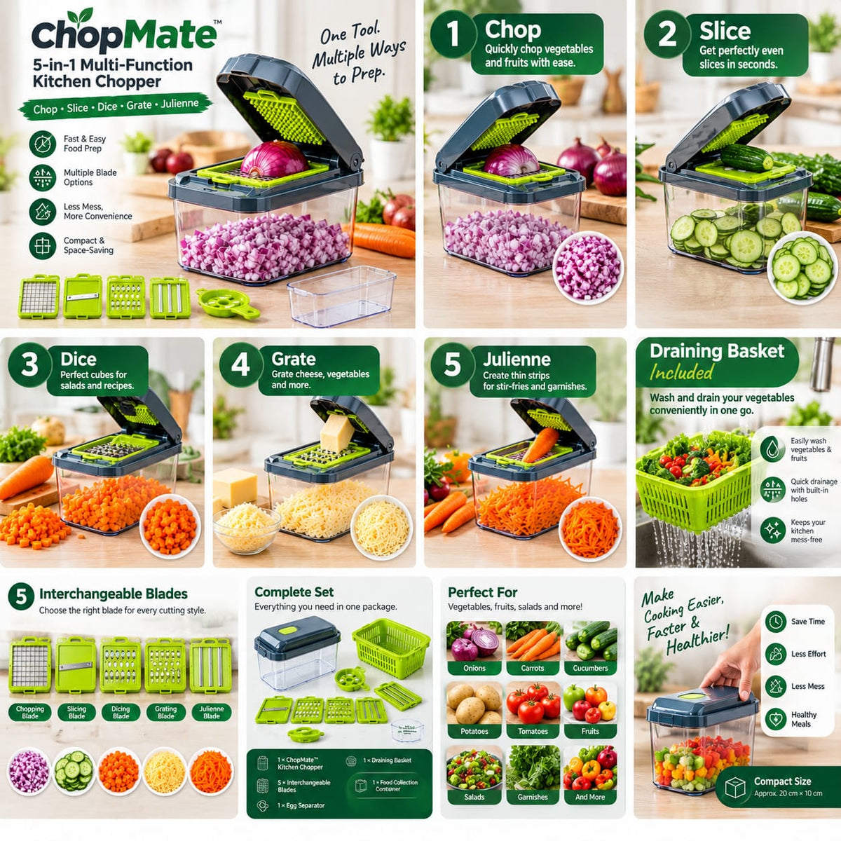ChopMate 5-in-1 Food Chopper